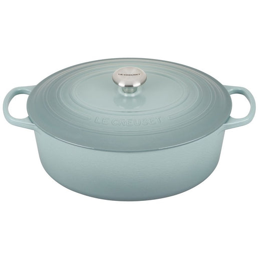 Signature 9-Quart Cast Iron Round Dutch Oven with Stainless Steel Knob - Sea Salt