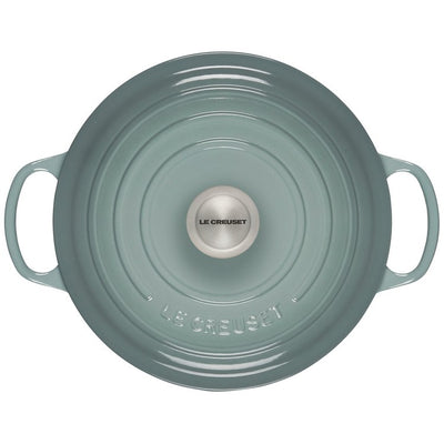 Signature 4.5-Quart Cast Iron Round Dutch Oven with Stainless Steel Knob - Sea Salt