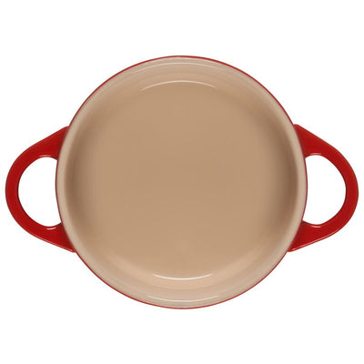Eiffel Tower 8 Oz Mini Round Cocotte with Embossed Lid - Cerise