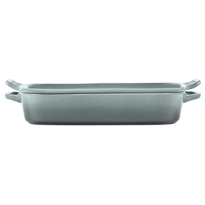 2.75-Quart Stoneware Rectangular Dish with Platter Lid - Sea Salt