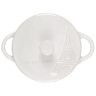 Eiffel Tower Collection Mini Round Cocotte - White