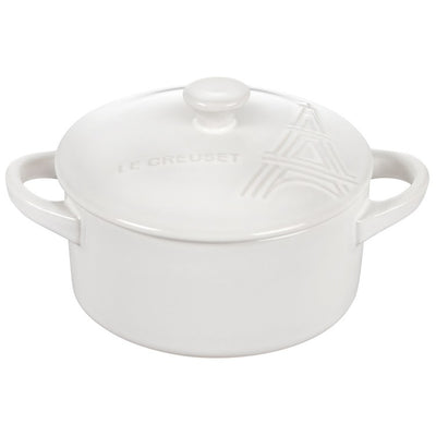 Eiffel Tower Collection Mini Round Cocotte - White