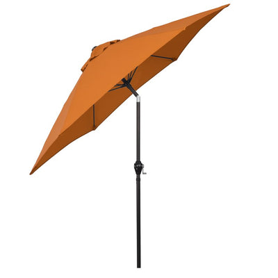 9' Aluminum Market Patio Umbrella with Fiberglass Ribs, Crank Lift, and Push-Button Tilt - Tuscan