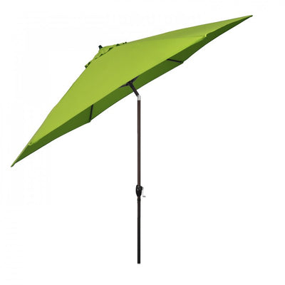 11' Aluminum Market Patio Umbrella with Crank Lift and Push-Button Tilt - Lime Green