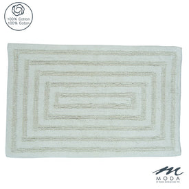 Amera 20" x 30" Cotton Bath Mat - White