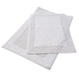 Brighton 20" x 30"/17" x 24" Cotton Bath Mats Set of 2 - White