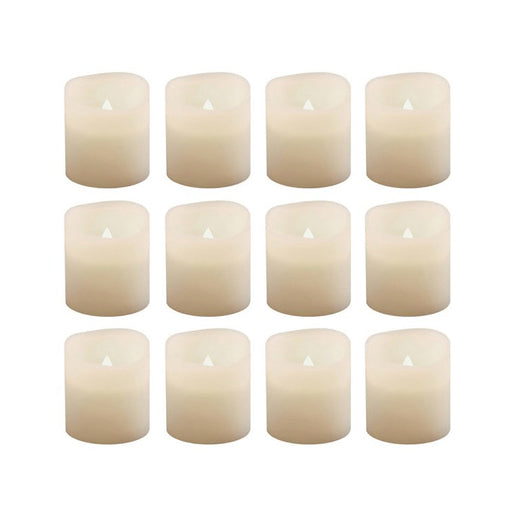 Battery-Operated LED Votive Candles Set of 12 - Soft White