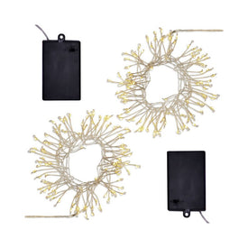 Battery-Operated LED Firecracker Fairy String Lights Set of 2 - White
