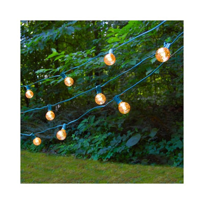 Electric Globe String Lights with 25 Gold Mercury Bulbs