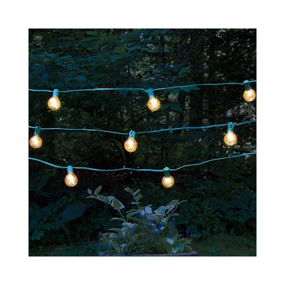 Electric Globe String Lights with 25 Gold Mercury Bulbs