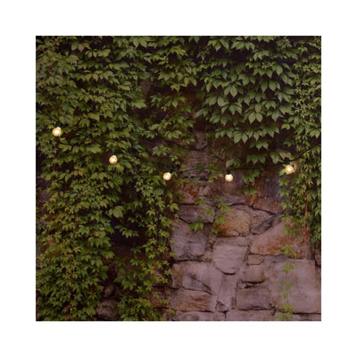 Electric Globe String Lights with 25 Gold Mercury Bulbs