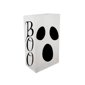 Halloween Ghost Plastic Luminaria Bags Set of 12