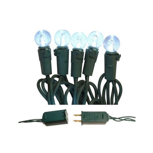 Electric String Lights with Cool White Globes
