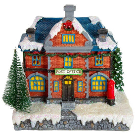 7" LED Lighted Post Office Christmas Village Decoration