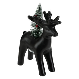 7.5" LED Lighted Ceramic Standing Reindeer with Christmas Tree