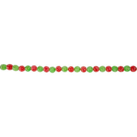 6' Red and Green Glittered Candy Drop Christmas Garland Unlit
