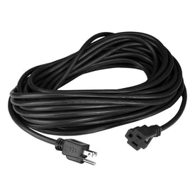 100' Three-Prong Outdoor Extension Power Cord - Black