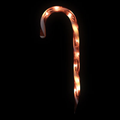 12" Lighted Outdoor Candy Cane Christmas Pathway Markers Set of 10