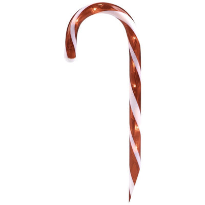12" Lighted Outdoor Candy Cane Christmas Pathway Markers Set of 10