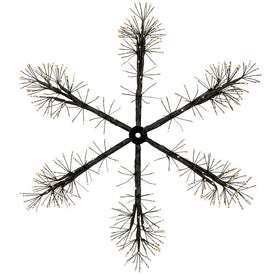 24" LED Lighted Snowflake Christmas Decoration with Warm White Lights