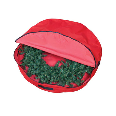 36" Red Premium Christmas Wreath Storage Bag