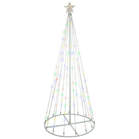 6" LED Lighted Color Changing Multiple Function Outdoor Christmas Cone Tree
