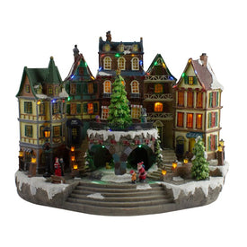 15" Gray and Green LED Lighted Big Christmas Tree With Kids