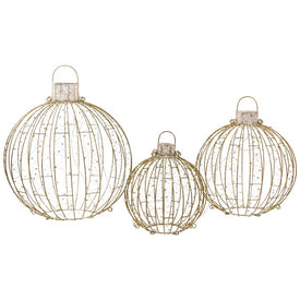 LED Lighted Ornaments Christmas Yard Decorations Set of 3