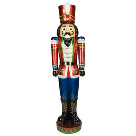 75" LED Lighted Metallic Jeweled Commercial-Grade Fiberglass Christmas Nutcracker