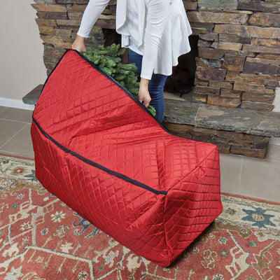 Expandable Quilted Rolling Christmas Tree Bag for 9'-12' Tall Trees