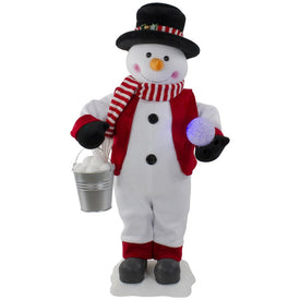 24" Lighted and Animated Musical Standing Snowman Christmas Figure