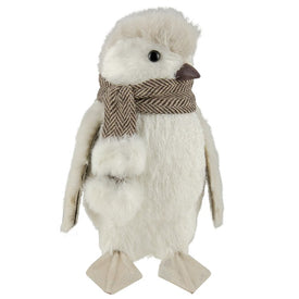 8" Sisal Penguin with Scarf Christmas Figure