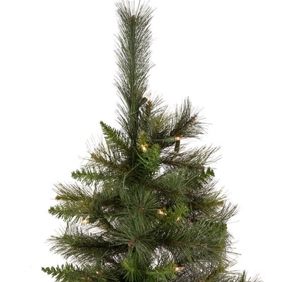 6.5' Pre-Lit Medium Canyon Pine Artificial Christmas Wall Tree with Clear Lights
