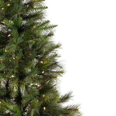 6.5' Pre-Lit Medium Canyon Pine Artificial Christmas Wall Tree with Clear Lights