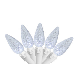 70-Count Pure White LED C6 Christmas String Light Set with 23' White Wire