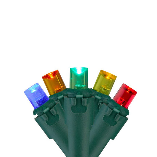 200-Count Multi-Color LED Wide-Angle Christmas Lights 49' Green Wire