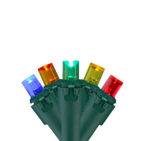 200-Count Multi-Color LED Wide-Angle Christmas Lights 49' Green Wire
