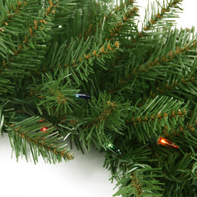 36" Pre-Lit Northern Pine Artificial Christmas Wreath with Multi-Color Lights
