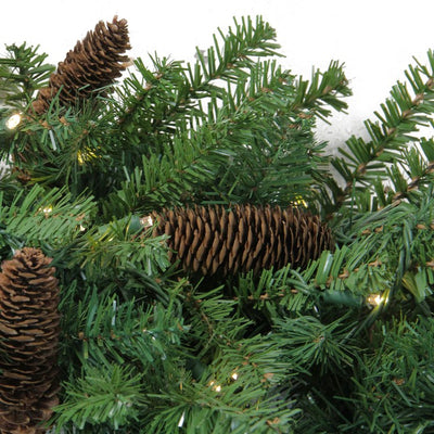 60" Pre-Lit Dakota Red Pine Commercial Artificial Christmas Wreath with Warm White LED Lights