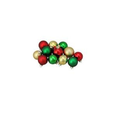 4" Red and Gold Two-Finish Glass Christmas Ball Ornaments Set of 72