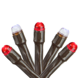2' x 8' Red and White Micro LED Net-Style Tree Trunk Christmas Lights with Brown Wire