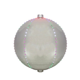 12" Multi-Color LED Lighted Christmas Silver Sphere Ball Decoration