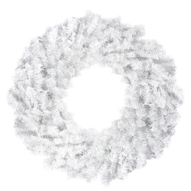 24" Unlit White Canadian Pine Artificial Christmas Wreath - OPEN BOX