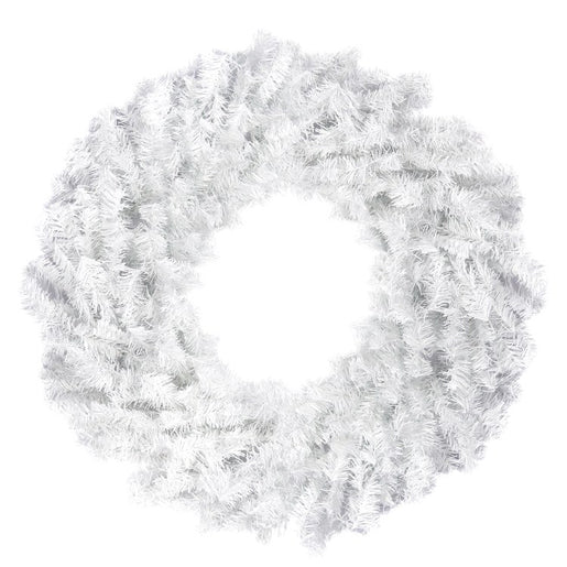 24" Unlit White Canadian Pine Artificial Christmas Wreath - OPEN BOX