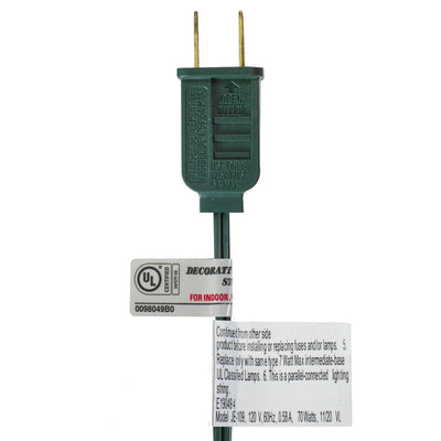 15-Count Red Satin G50 Globe Christmas Light Set with Green Wire