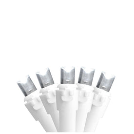 50-Count White LED Wide-Angle Christmas String Light Set with 16.25' White Wire