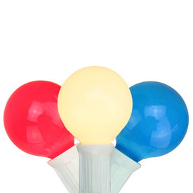 10-Count Red White and Blue G40 Globe Christmas Light Set with 9' White Wire