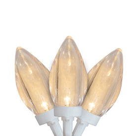 100-Count Warm White LED C9 Commercial-Length Christmas Light Set with 41' White Wire