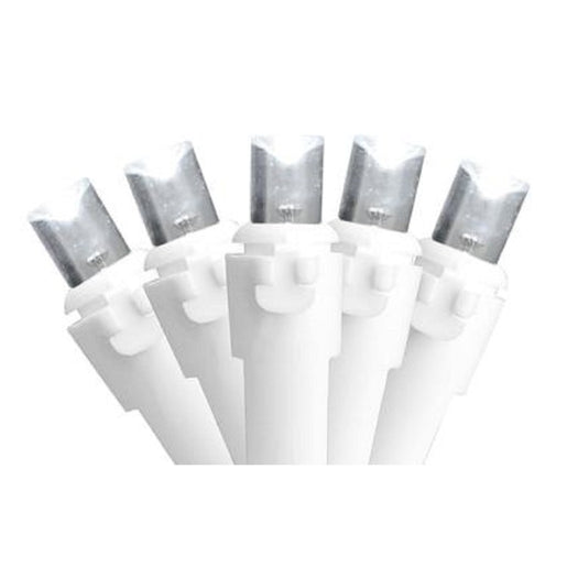 100 Pure White LED Wide-Angle Christmas Light Set with 33' White Wire