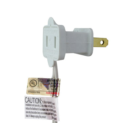 100-Count Clear Mini Christmas Light Set with 20.25' White Wire